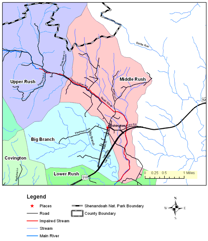 Middle Rush River Subwatershed, Overview Map